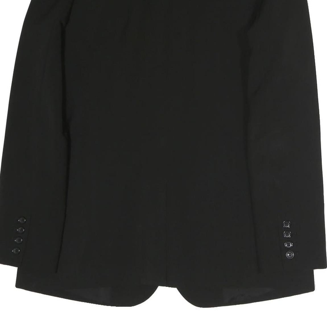 DKNY Womens Black Classic Jacket UK 6 Polyester Button Closure Tailored Blazer