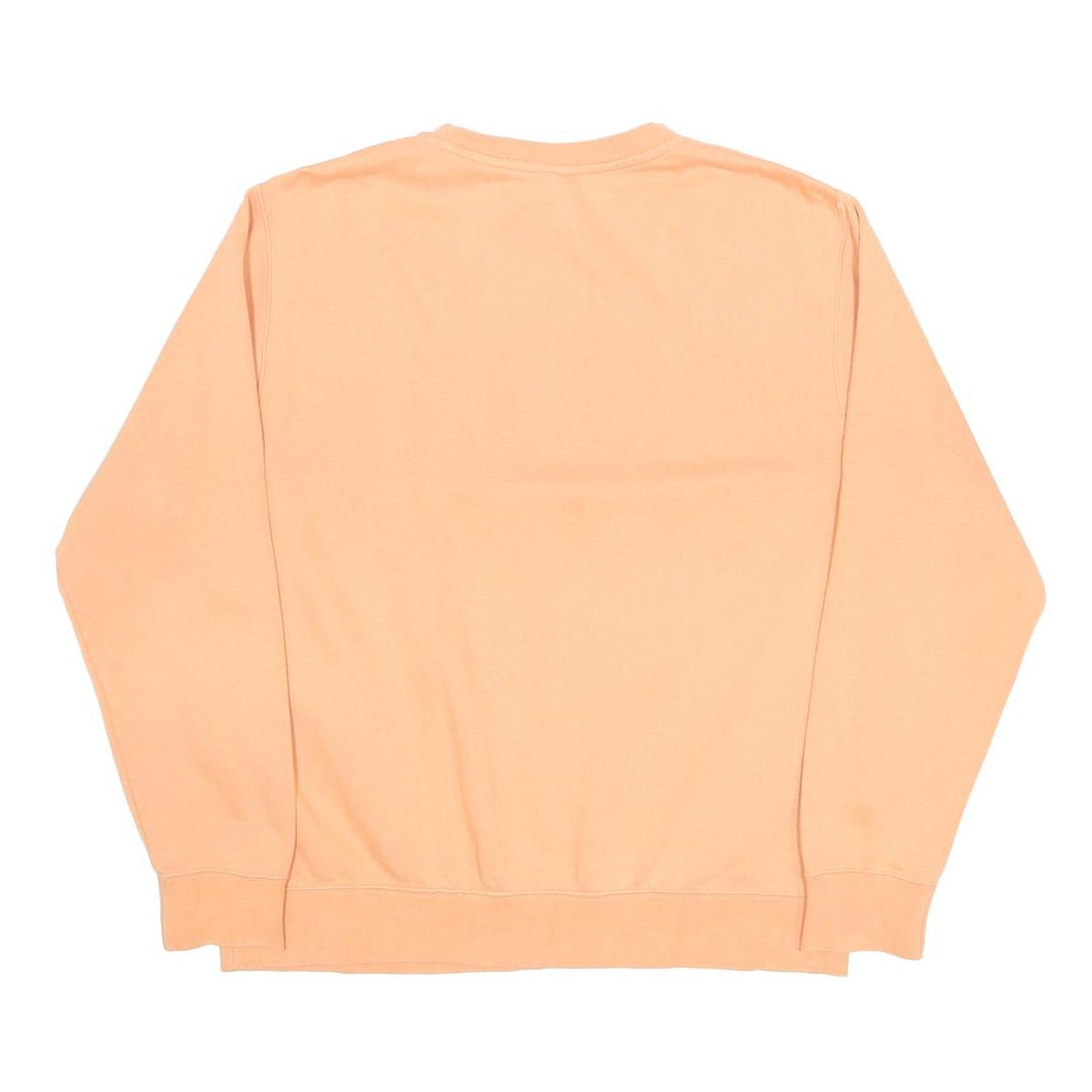 NIKE Mens Peach Crew Neck L Sweatshirt Cotton Blend Long Sleeve Casual