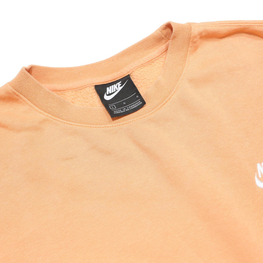NIKE Mens Peach Crew Neck L Sweatshirt Cotton Blend Long Sleeve Casual