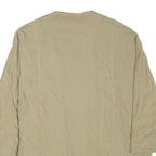 ZARA Womens Beige Cotton Blend Relaxed Jacket L Plain Minimalist Lightweight