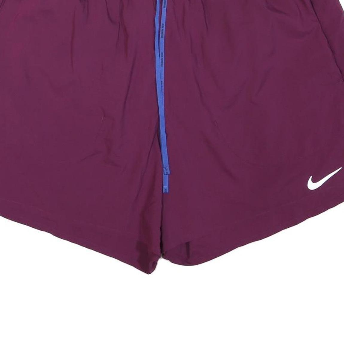 NIKE Womens Shorts Purple Casual XL W36 Lightweight Polyester Blend Activewear