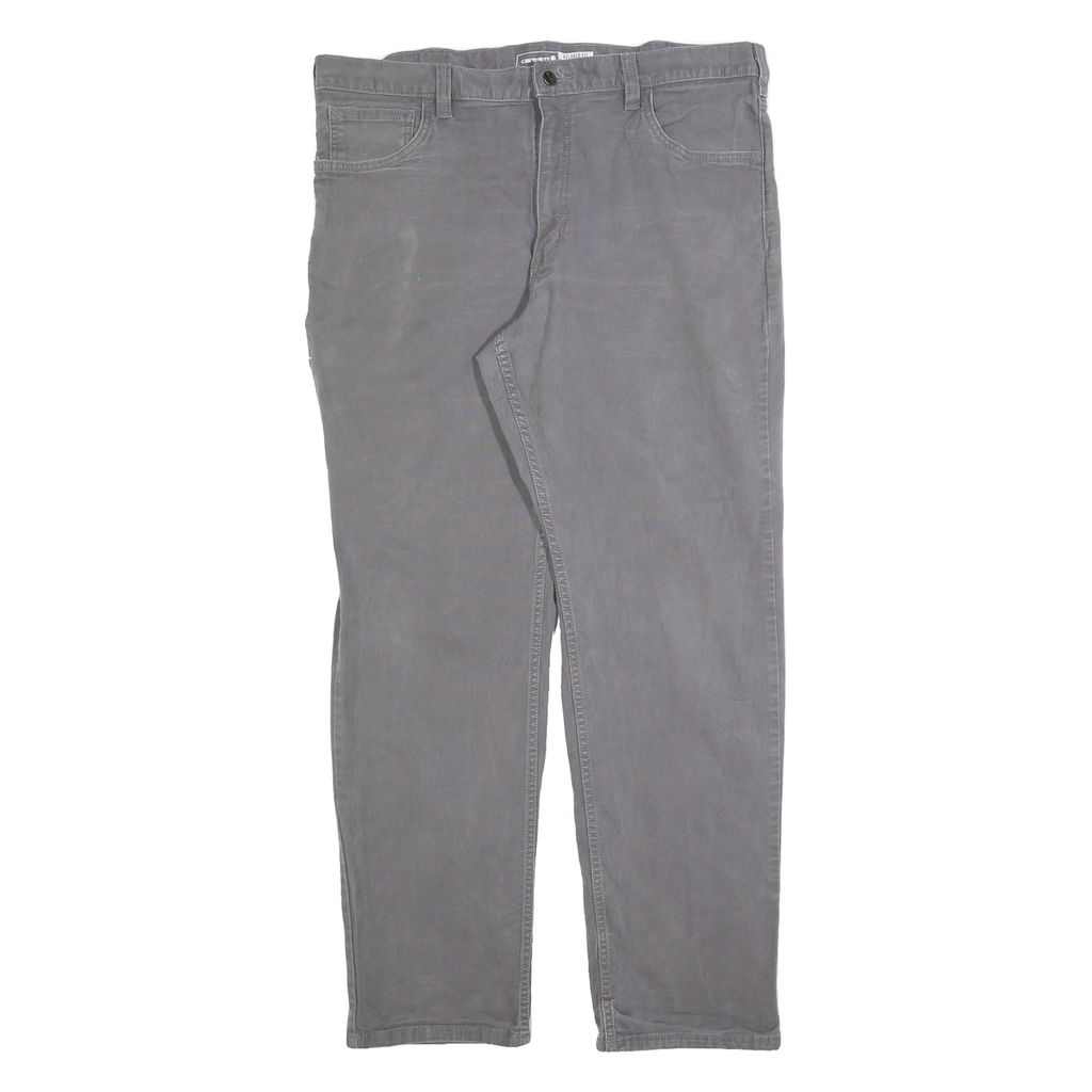 CARHARTT Mens Cotton Blend Grey Relaxed Straight Trousers W36 L32 Casual