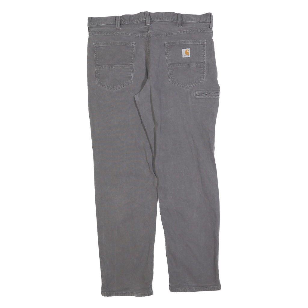 CARHARTT Mens Cotton Blend Grey Relaxed Straight Trousers W36 L32 Casual