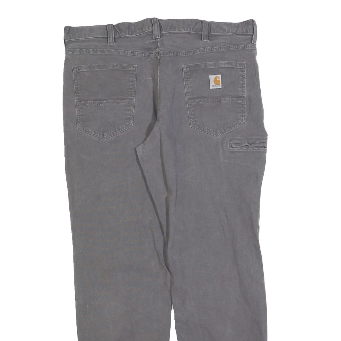 CARHARTT Mens Cotton Blend Grey Relaxed Straight Trousers W36 L32 Casual