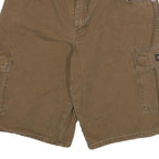 DICKIES Mens Cargo Brown Shorts XL W34 Workwear Cotton Blend Pockets