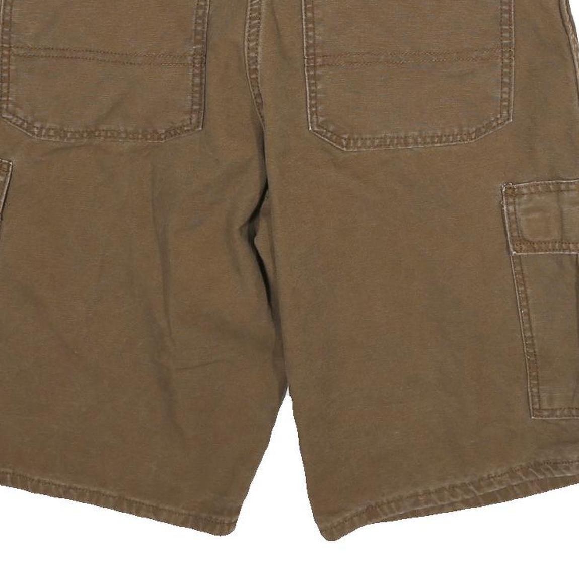 DICKIES Mens Cargo Brown Shorts XL W34 Workwear Cotton Blend Pockets