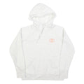 CHAMPION Womens White & Pink Logo Pullover Hoodie S Casual Sporty Sweatshirt