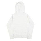 CHAMPION Womens White & Pink Logo Pullover Hoodie S Casual Sporty Sweatshirt