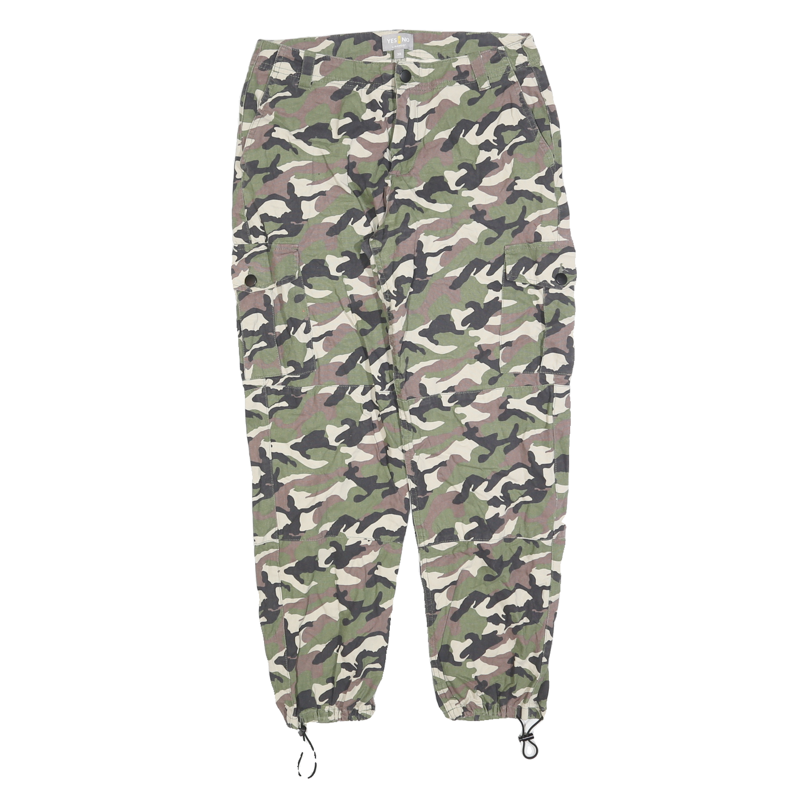 YES OR NO Womens Cotton Blend Slim Camouflage Cargo Trousers W30 L28