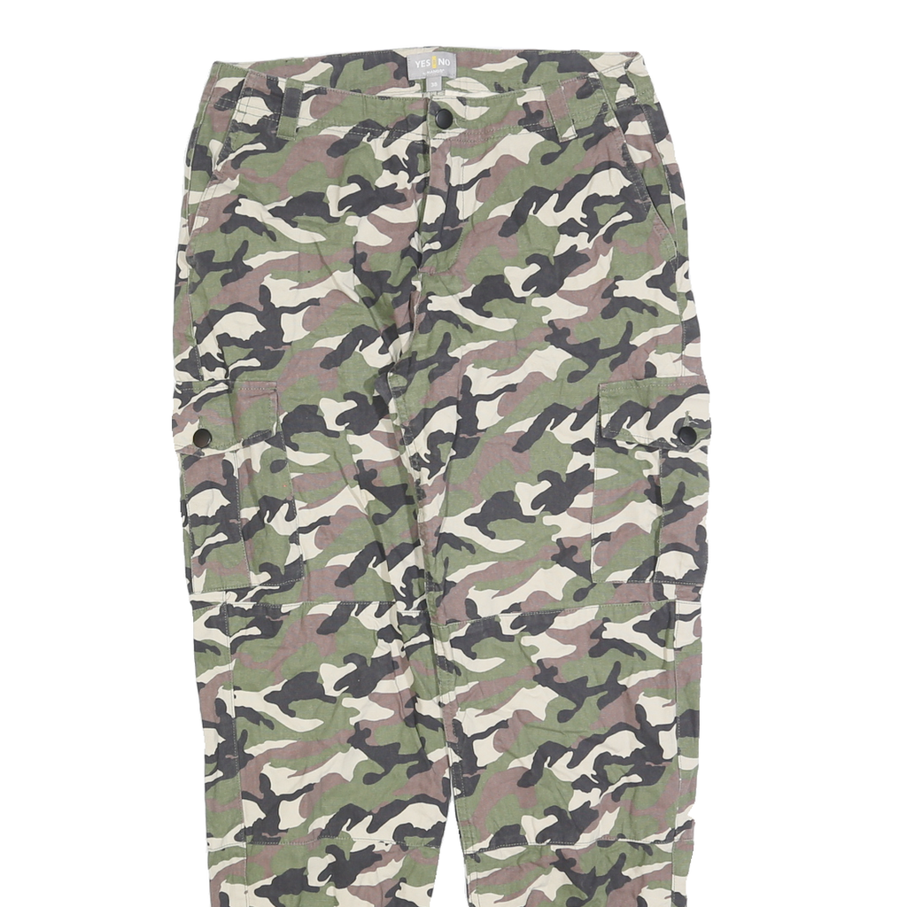 YES OR NO Womens Cotton Blend Slim Camouflage Cargo Trousers W30 L28