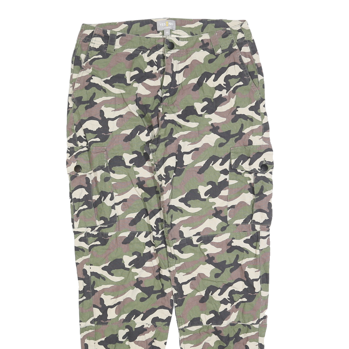 YES OR NO Womens Cotton Blend Slim Camouflage Cargo Trousers W30 L28