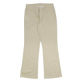 DICKIES Womens Cotton Blend Slim Beige Trousers W31 L32 Classic Slim Fit Zip