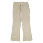DICKIES Womens Cotton Blend Slim Beige Trousers W31 L32 Classic Slim Fit Zip