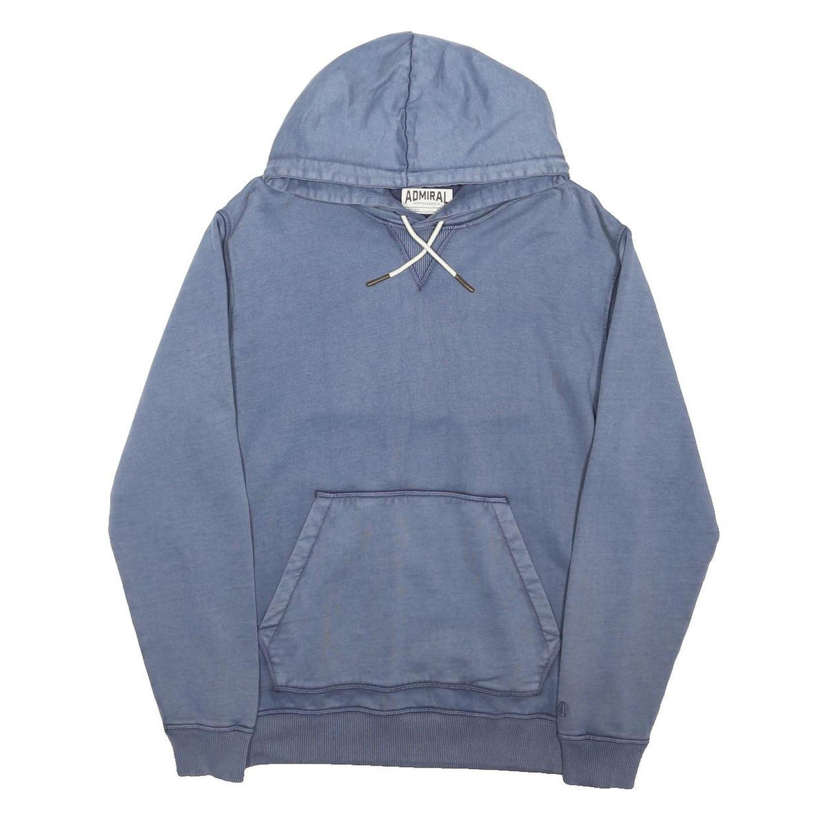 ADMIRAL Mens Blue Pullover M Cotton Blend Hoodie Casual Style