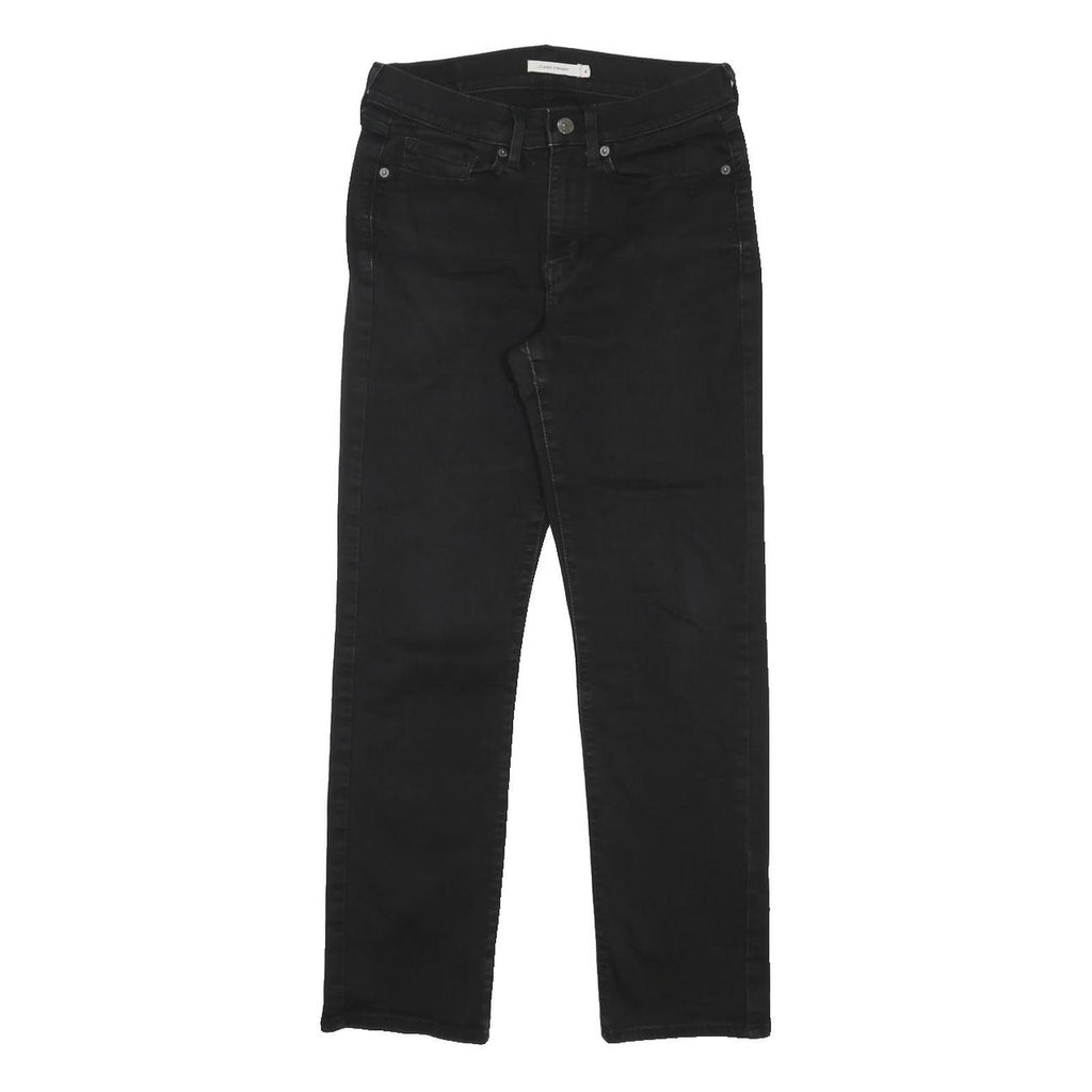 LEVI'S Womens Classic Black Skinny Denim Medium W27 L30 Zip Cotton Blend Jeans