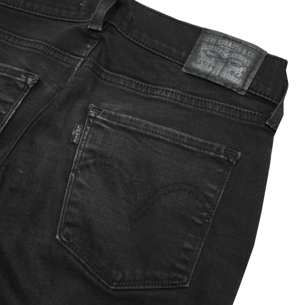 LEVI'S Womens Classic Black Skinny Denim Medium W27 L30 Zip Cotton Blend Jeans