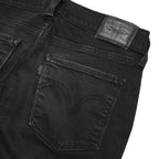LEVI'S Womens Classic Black Skinny Denim Medium W27 L30 Zip Cotton Blend Jeans