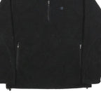 CHAMPION Mens Black Pullover Plain Crew Neck Basic Knit Jumper M Zip Pockets