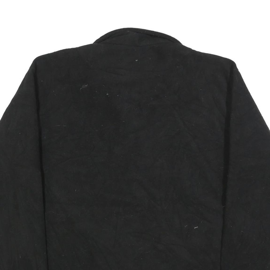 CHAMPION Mens Black Pullover Plain Crew Neck Basic Knit Jumper M Zip Pockets