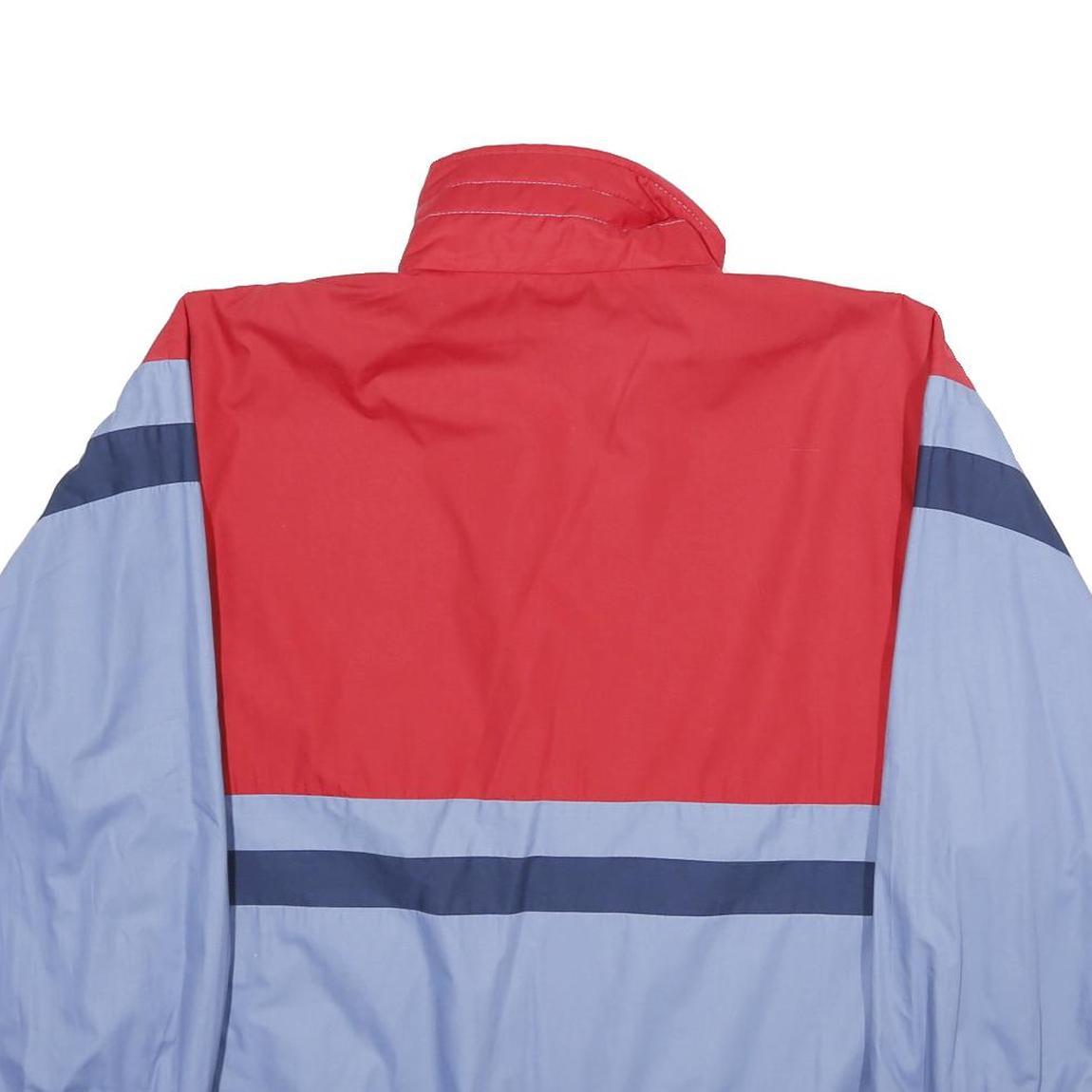 ALPIN Mens Red & Light Blue Sports Track Jacket XL Polyester Blend Colourblock