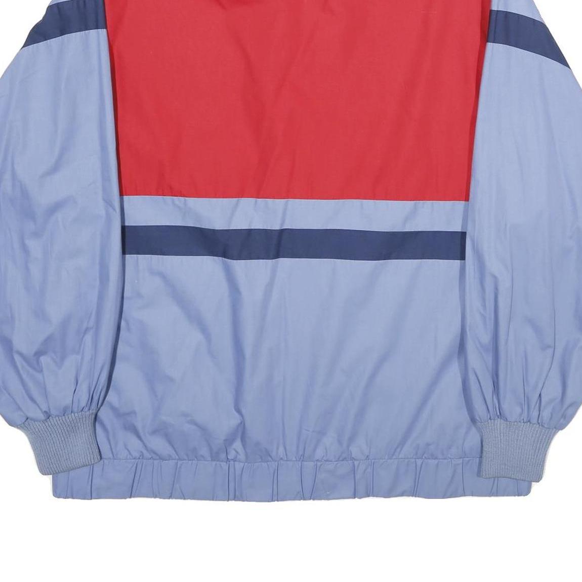 ALPIN Mens Red & Light Blue Sports Track Jacket XL Polyester Blend Colourblock