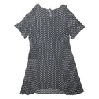 NEXT Womens Black & White Day Dress Polyester Blend Short Sleeve UK 22 Polka Dot