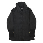 MAX&CO Womens Black Jacket S Polyester Blend Plain Zip Button Collar Casual Wear