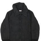 MAX&CO Womens Black Jacket S Polyester Blend Plain Zip Button Collar Casual Wear