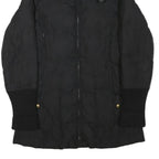 MAX&CO Womens Black Jacket S Polyester Blend Plain Zip Button Collar Casual Wear