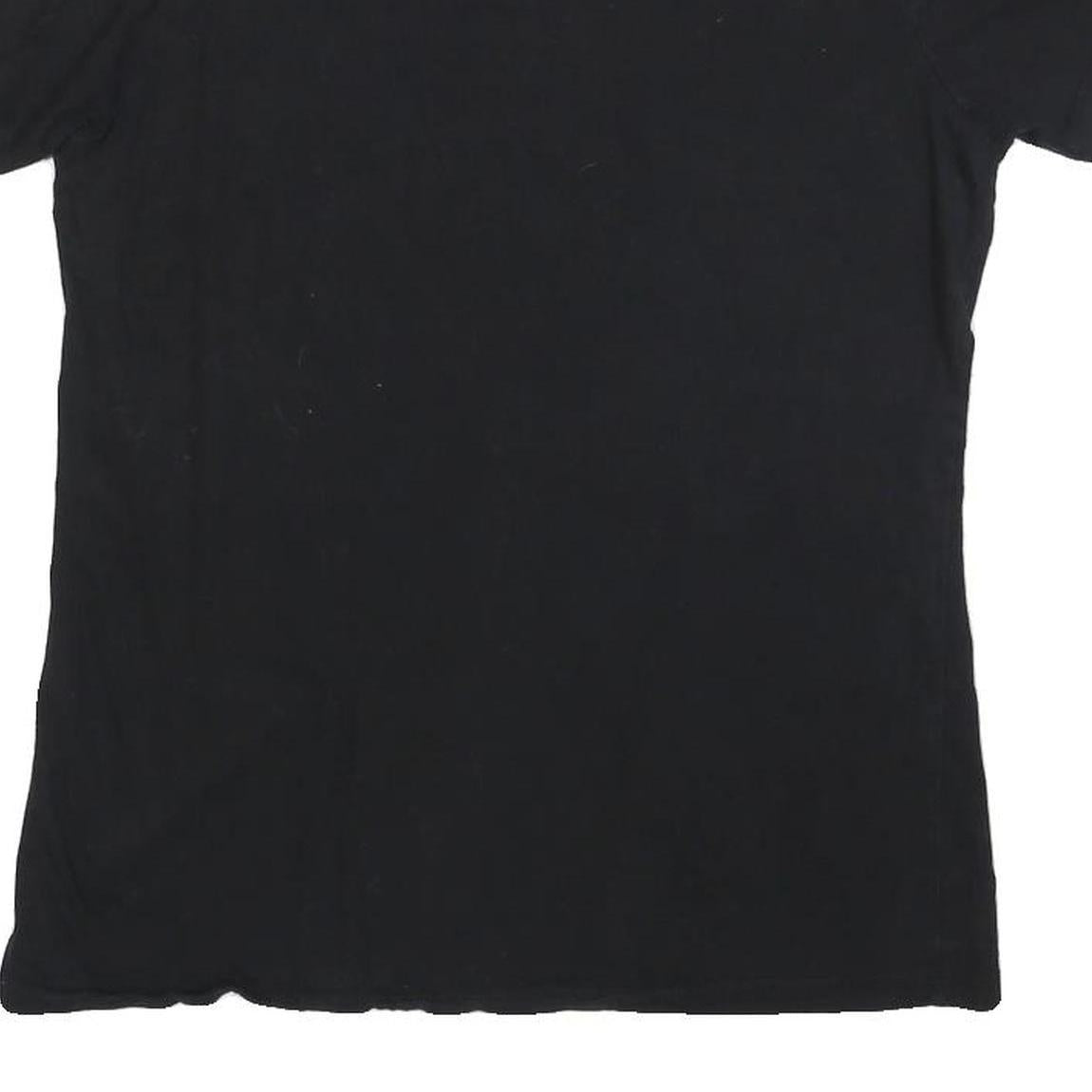 ACDC Womens Black Cotton Blend Graphic T-Shirt L Short Sleeve Crew Neck Band