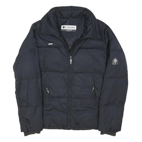 COLUMBIA Womens Black Jacket L Polyester Blend Quilted Puffer Zip Outdoor Warm
