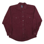COLD STORAGE Mens Maroon Cotton Blend Shirt L Button Front Casual Workwear