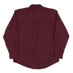 COLD STORAGE Mens Maroon Cotton Blend Shirt L Button Front Casual Workwear