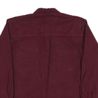 COLD STORAGE Mens Maroon Cotton Blend Shirt L Button Front Casual Workwear