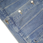 WRANGLER Mens Blue Denim Button Jacket M Cotton Blend Classic Vintage Casual