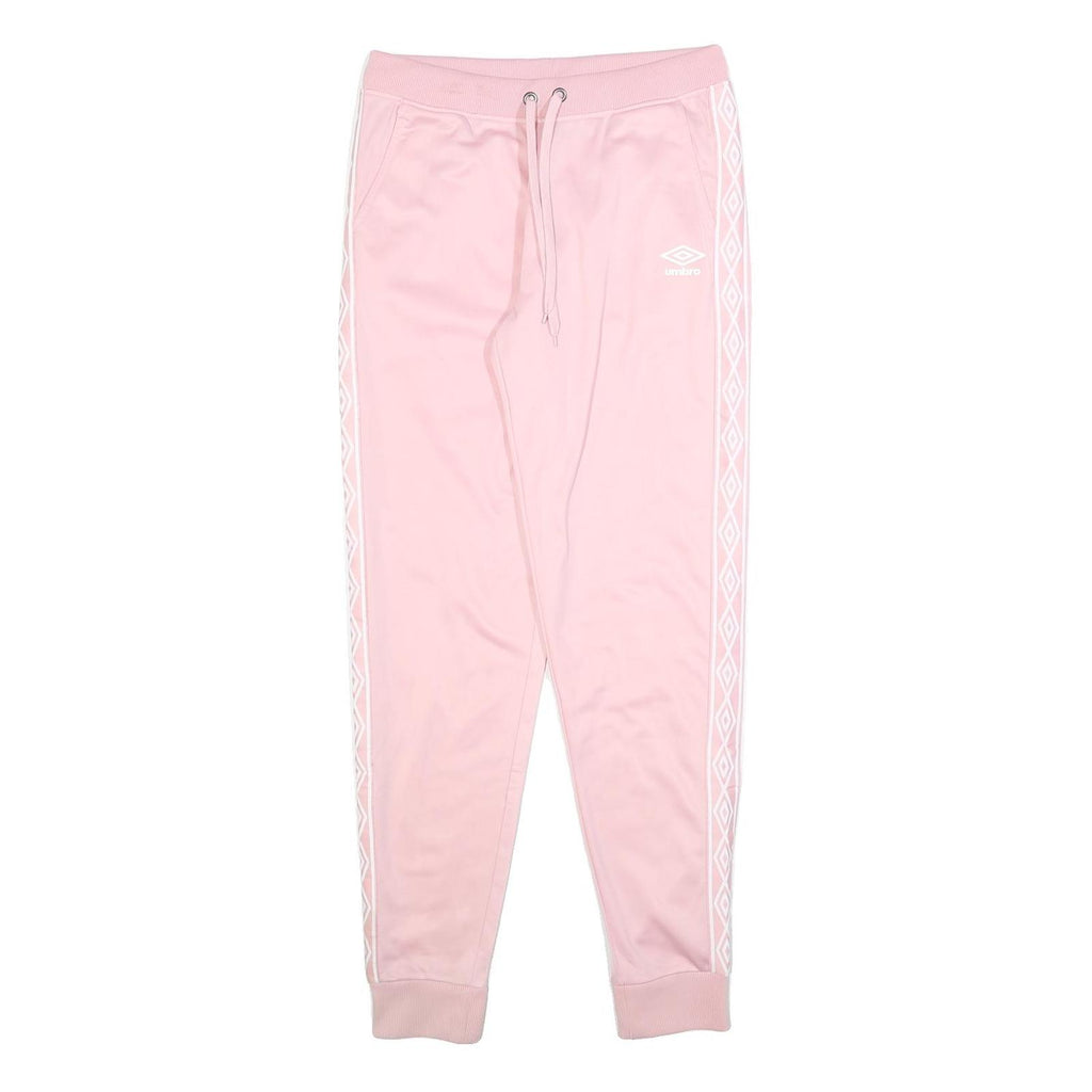 UMBRO Womens Joggers Pink S W28 L30 Slim Tapered Fit Sportswear Track Pants