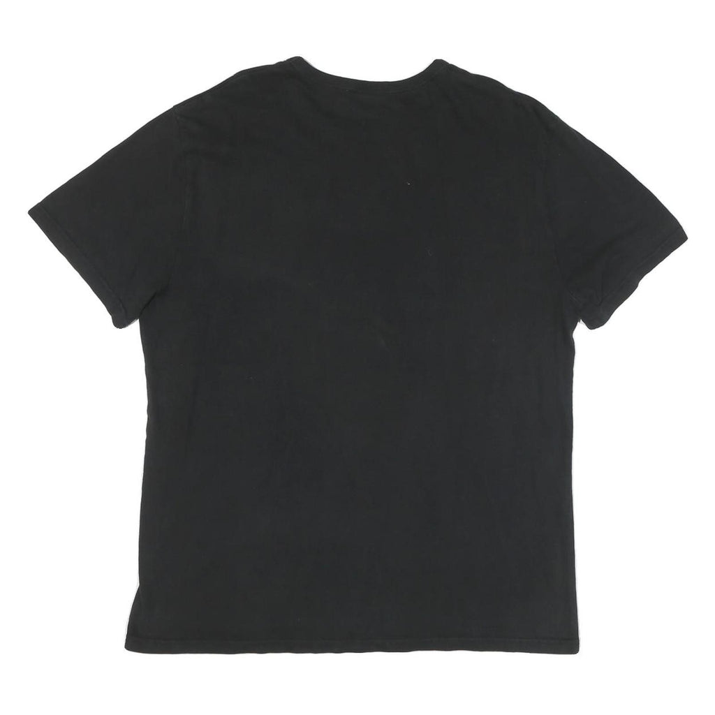 CHAMPION Mens Black Cotton Blend Graphic T-Shirt L Short Sleeve Crew Neck