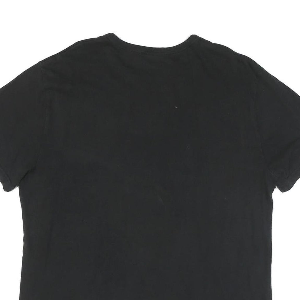 CHAMPION Mens Black Cotton Blend Graphic T-Shirt L Short Sleeve Crew Neck