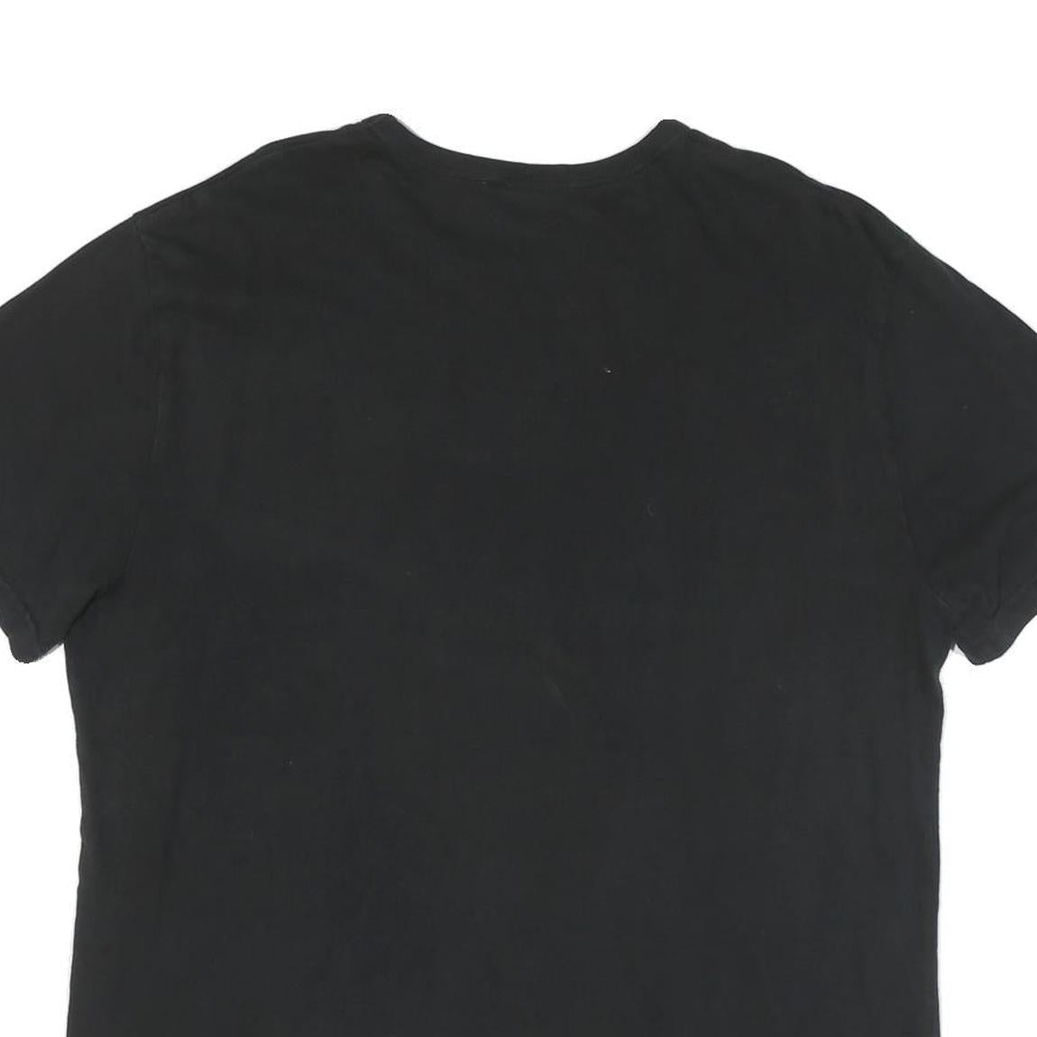 CHAMPION Mens Black Cotton Blend Graphic T-Shirt L Short Sleeve Crew Neck