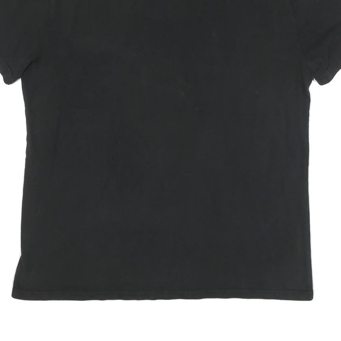 CHAMPION Mens Black Cotton Blend Graphic T-Shirt L Short Sleeve Crew Neck