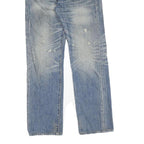 LEVI'S 501 Mens Jeans Blue Regular Straight Denim Medium W28 L27 Classic Zip