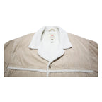 LEVI'S Mens Beige & White Corduroy Button Jacket M Polyester Blend Sherpa Collar