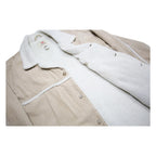LEVI'S Mens Beige & White Corduroy Button Jacket M Polyester Blend Sherpa Collar
