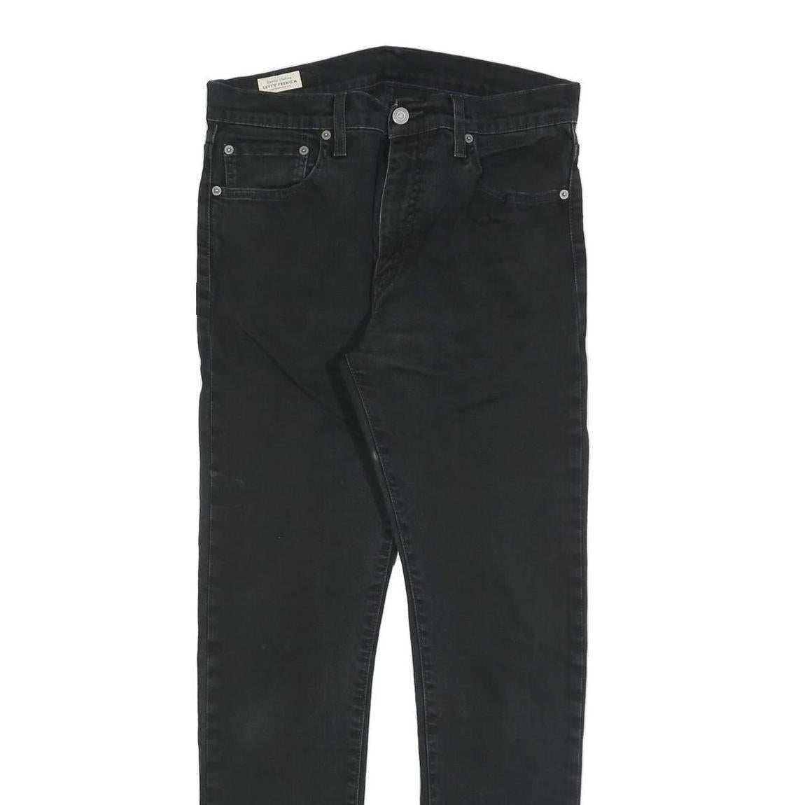 LEVI'S 512 BIG E Mens Jeans Black Slim Skinny Denim Medium W32 L32 Slim Fit