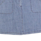 KAREN SCOTT Womens Blue Denim Mini Cotton Blend Skirt M Casual Pocket Detail