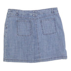 KAREN SCOTT Womens Blue Denim Mini Cotton Blend Skirt M Casual Pocket Detail