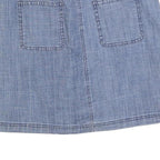 KAREN SCOTT Womens Blue Denim Mini Cotton Blend Skirt M Casual Pocket Detail