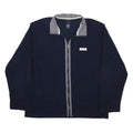TOMMY JEANS Mens Navy & Grey Jacket XL Polyester Plain Zip Casual Warm