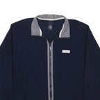 TOMMY JEANS Mens Navy & Grey Jacket XL Polyester Plain Zip Casual Warm