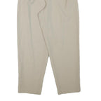 Womens Relaxed Fit Beige Trousers Polyester Blend W30 L28 Zip Casual Smart